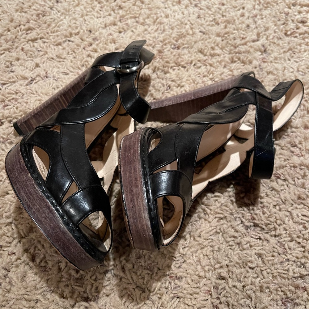 Black leather sandals - Picture 4 of 7